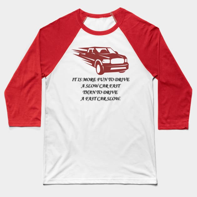 Car Baseball T-Shirt by SJ Designs